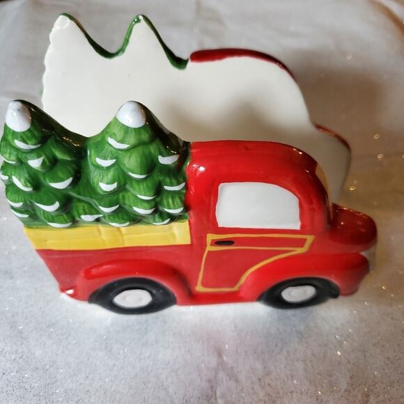 Robert Stanley Vintage Red Pickup Truck Napkin Holder tree Christmas Holiday - Picture 2 of 3